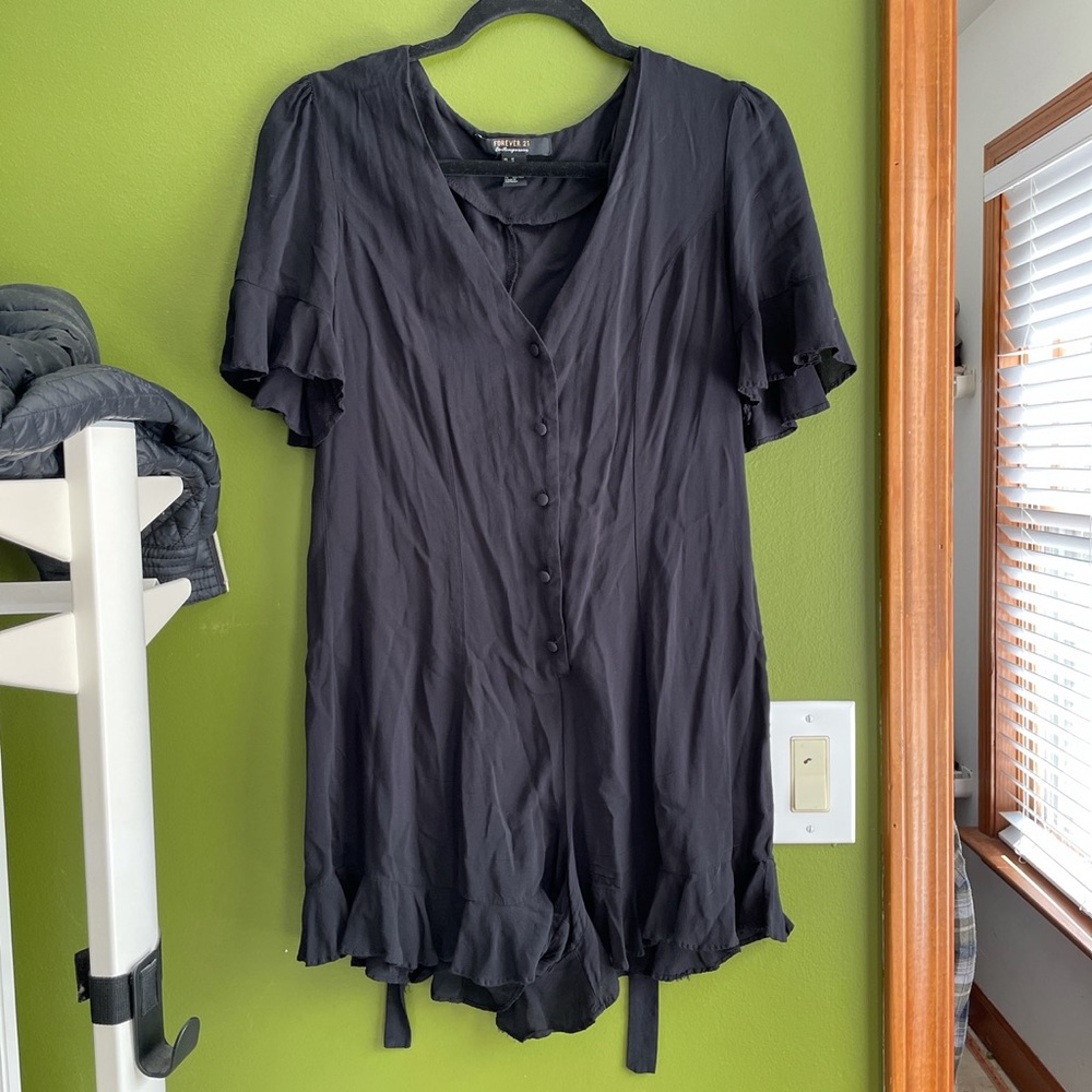 Tie waist romper